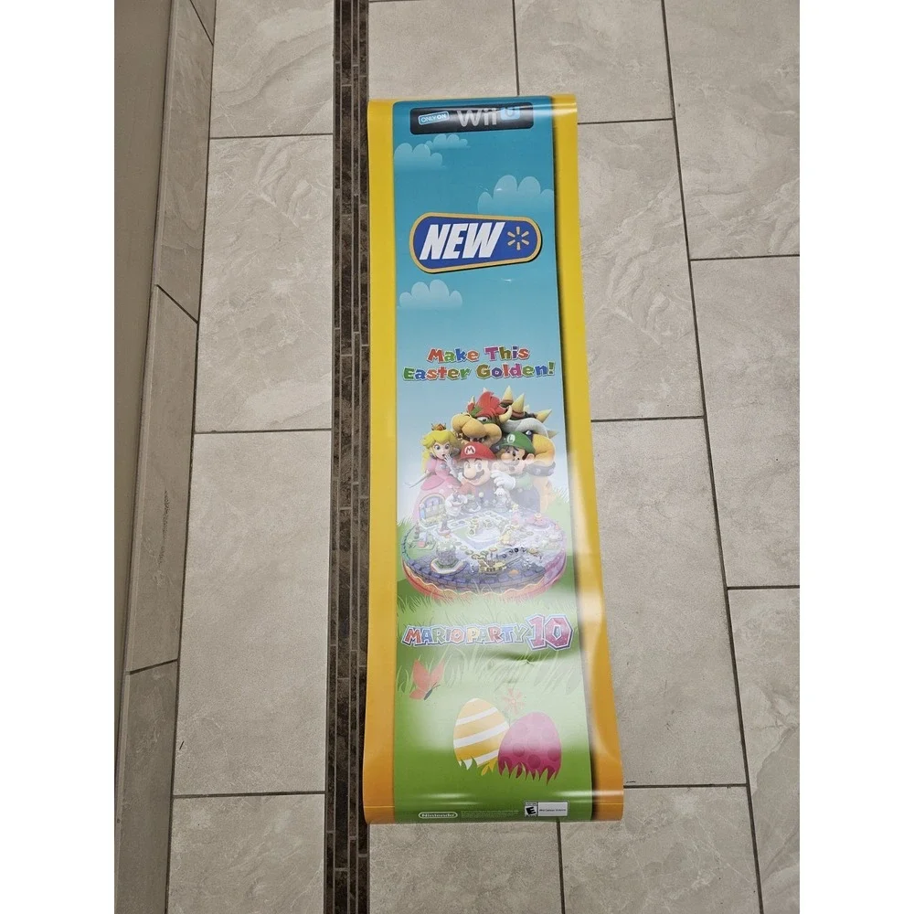 Mario Party 10 Wii U Walmart Easter End Cap‎ In Store Promotional Advertisement